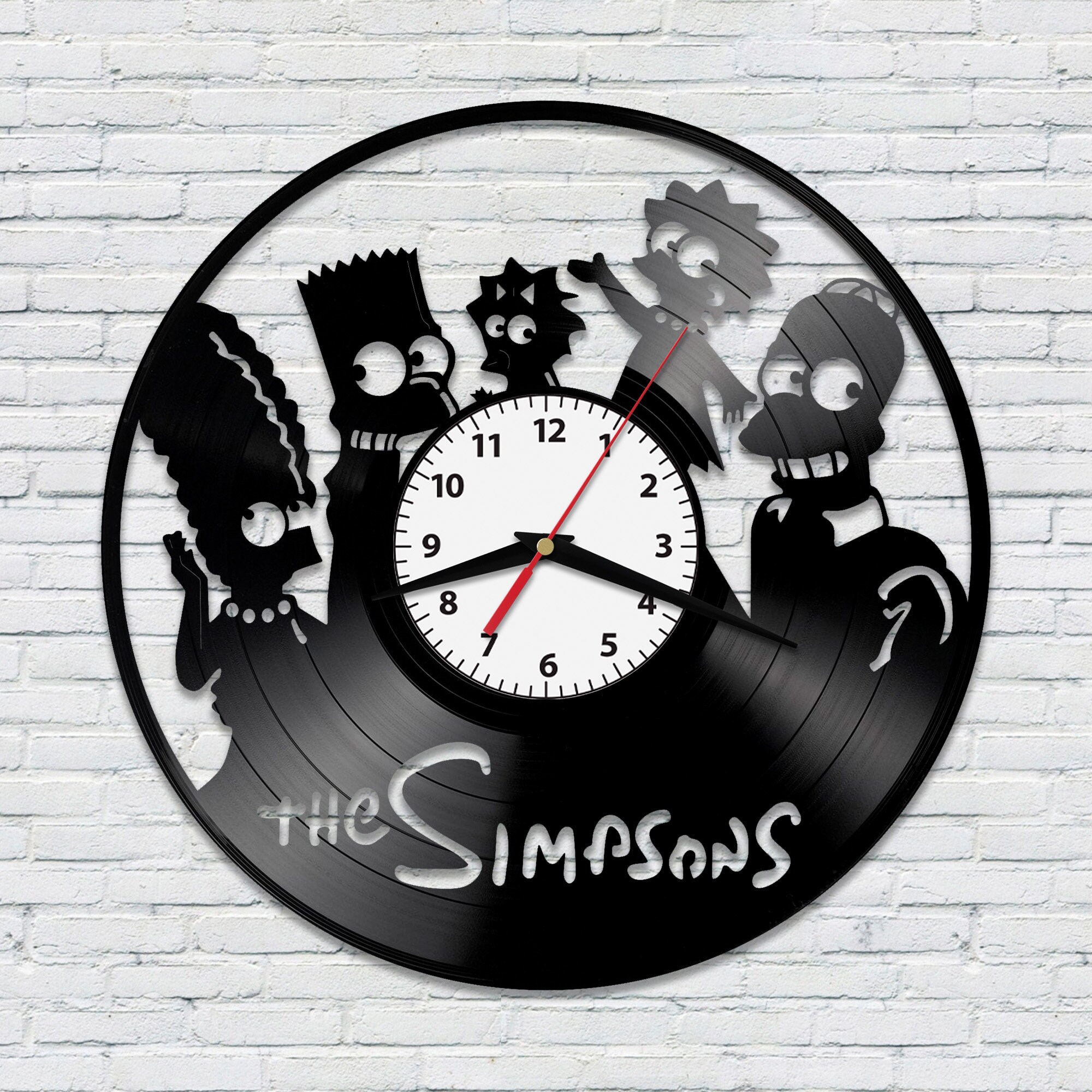 Cartoon Wall Vinyl Clock, Cartoon Svg, Cartoon Vinyl Clock Cdr, Dxf ...