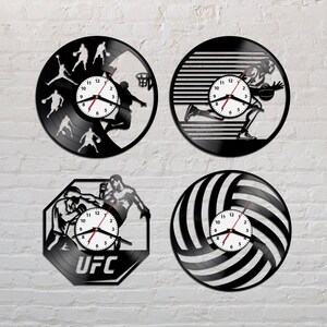 Reloj de vinilo con archivo de corte láser CNC de baloncesto, reloj de vinilo vector cdr dxf archivos SVG, reloj de vinilo de baloncesto vector cdr dxf SVG, deporte