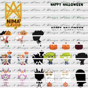 SVG, JPG. Teen Titans Go on halloween, archivio digitale, ideale per progetti creativi.