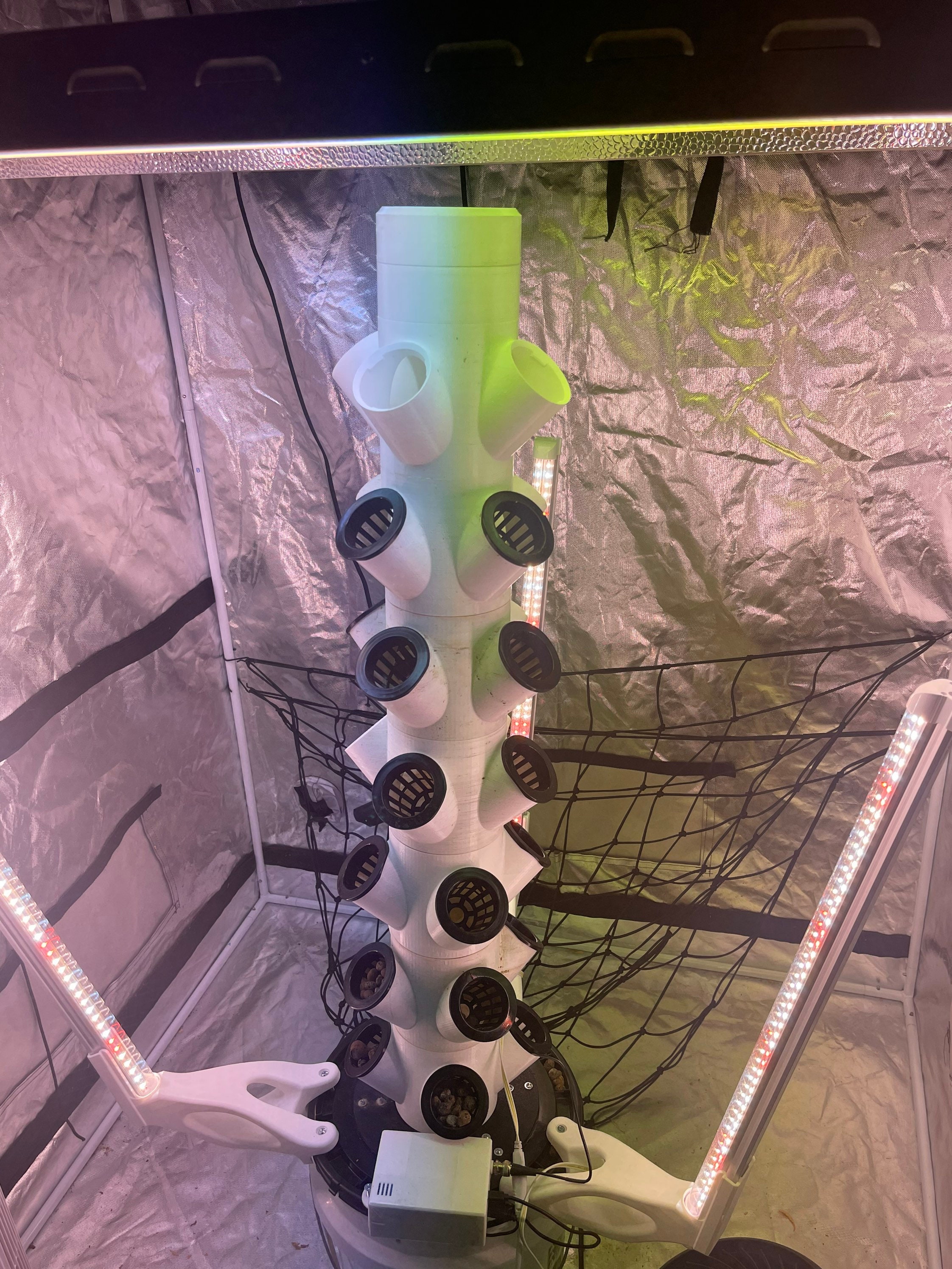 28 Pot Hydroponic Garden Tower 4.5FT 3D Printed Etsy Canada