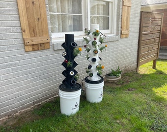 Personalized Hydroponic Garden Tower 28 Pot 4.5FT - 3D Printed Fully Customized - Perfect for Gifts