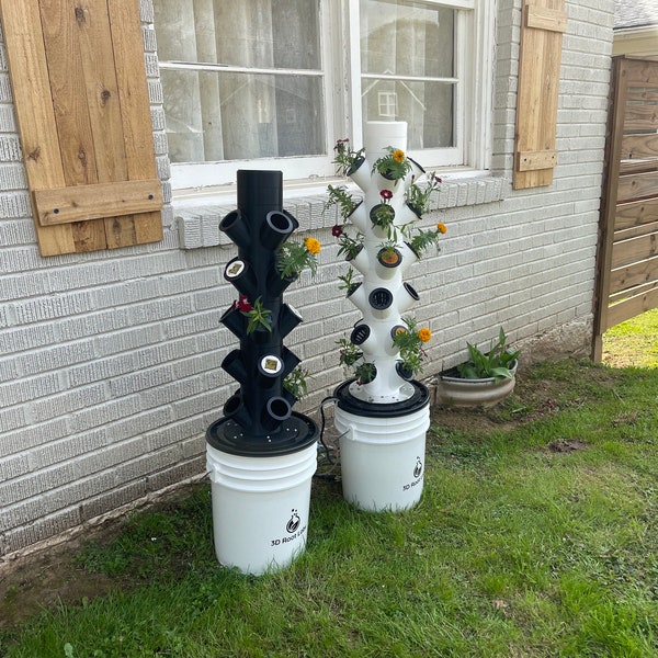 Personalized Hydroponic Garden Tower 28 Pot 4.5FT - 3D Printed Fully Customized - Perfect for Gifts