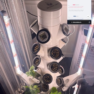 20 Pot Hydroponic Garden Tower 3.5FT - 3D Printed