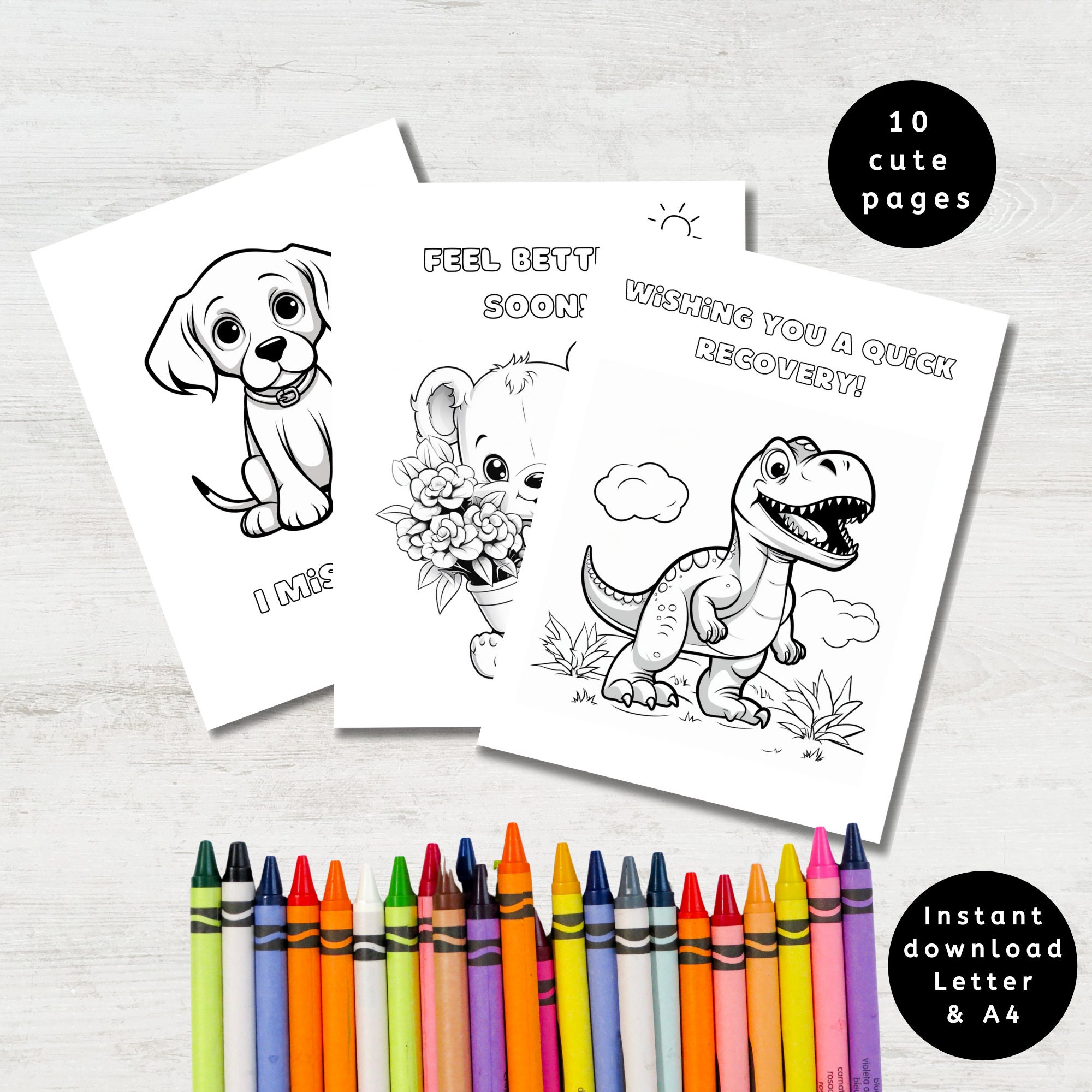 Get Well Soon Printable Coloring Pages, Feel Better Soon for Kids, Kids ...
