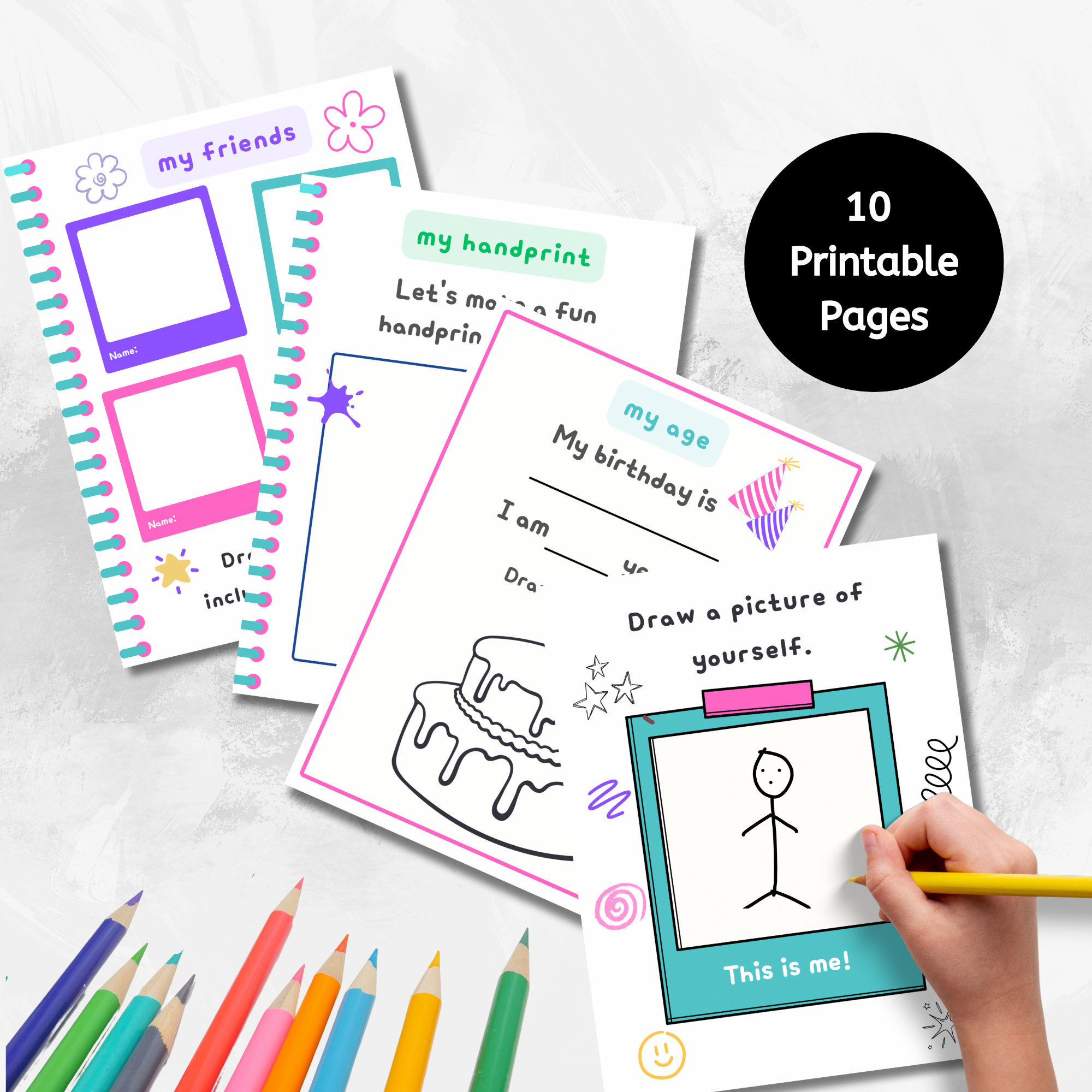 Preschool All About Me, Get to Know Me Printable Activity for Kids ...