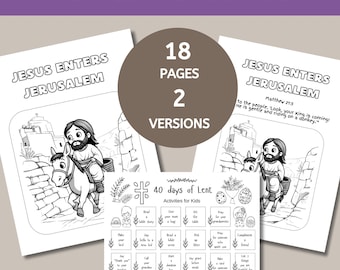 Karwoche Malvorlagen für Kinder, Ostern Bibel Aktivität, Instant Download