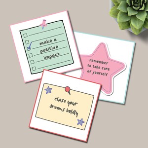Positieve bevestigingskaarten voor tienermeisjes, afdrukbare motiverende citaten, dagelijks zelfzorgdeck, empowerment cadeau, uniek afstudeercadeau
