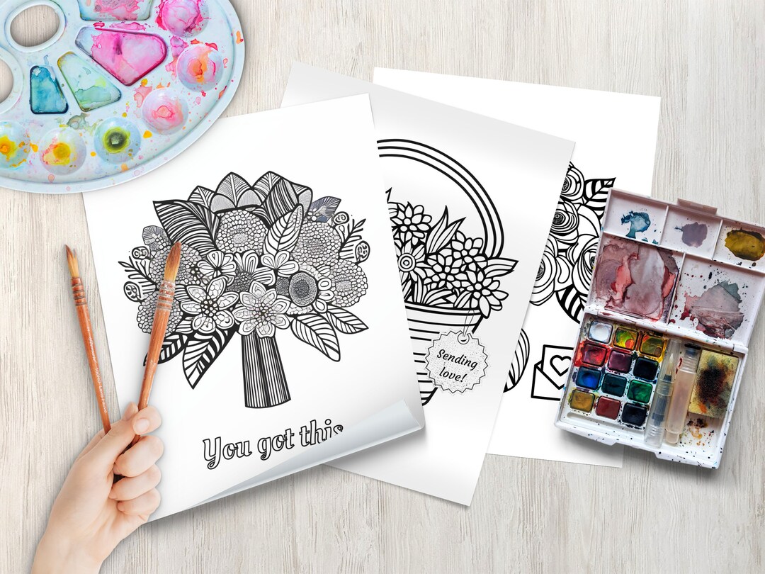 Get Well Soon Printable Coloring Pages, Get Well Coloring Cards ...