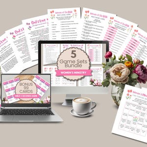 Printable Bible Games Bundle, Women&#39;s Ministry Activities, PDF Download