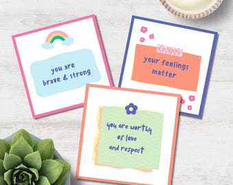 Positive Affirmation Cards for Teen Girls, Motivational Quotes, Printable Self-Love Deck, Daily Inspiration Gift, Graduation Gift Idea