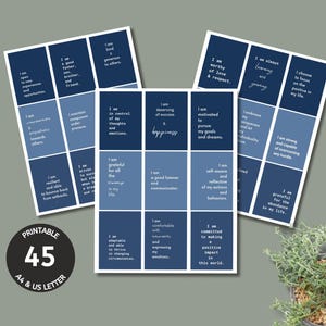 Tarjetas de afirmación para hombres, citas positivas imprimibles para el autocuidado, regalos para la salud mental, baraja motivacional para él, regalos para él