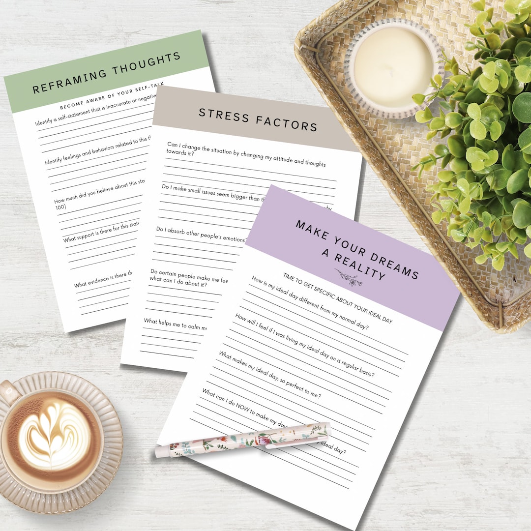 Printable Self Care Worksheets for Adults Self Love Workbook Anxiety