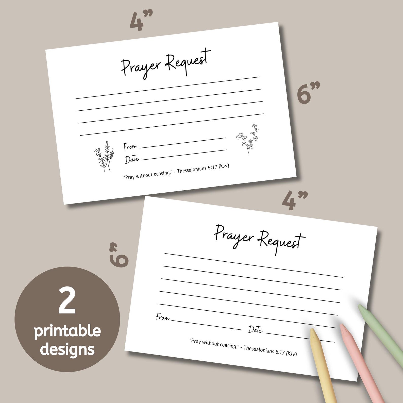 Pattern Request Card Prayer Request Card Printable, Modern Minimalist Cards for Church ...