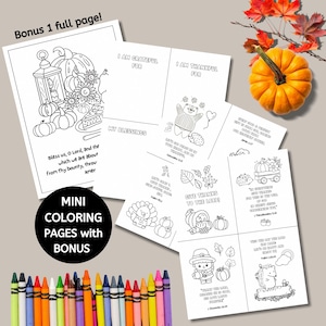 Christliches Erntedank-Malbuch, Erntedank-Bibel-Vers-Malbuch, Mini-Malbuch, Sonntagsschulhandwerk, Herbst-Bibel-Vers
