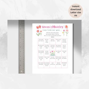 Women's Ministry Find Someone Who Game, Icebreaker Bible Activity, Find ...