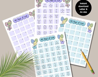 Kinder Fastenkalender, 40-Tage Gebetsaktivität Kinder druckbares PDF
