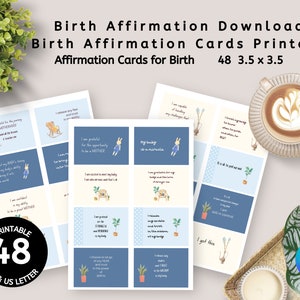Confirmation de naissance imprimable / Cartes de confirmation de naissance à télécharger / Confirmation de naissance imprimable/Cadeau de baby shower/Bleu