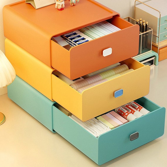 Storage box desktop shelf drawer type multi-layer office storage box storage  box desk storage and organization