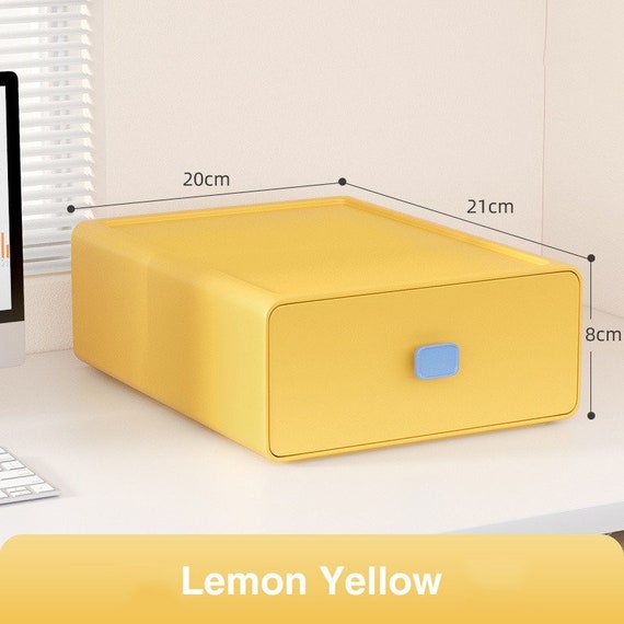 Desktop Juice Color Stackable Storage Box Office Drawer - Temu