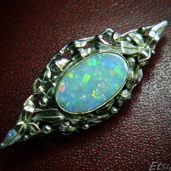 Opal Brooch - Etsy