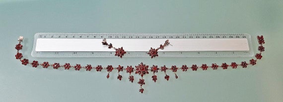 c.1880 Antique Bohemian Garnet Rose Cut Genuine G… - image 5