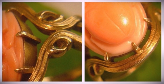 c.1900 Art Nouveau Allsopp 14k Gold Precious Pink… - image 8