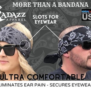 Bandanas with slots for eyewear