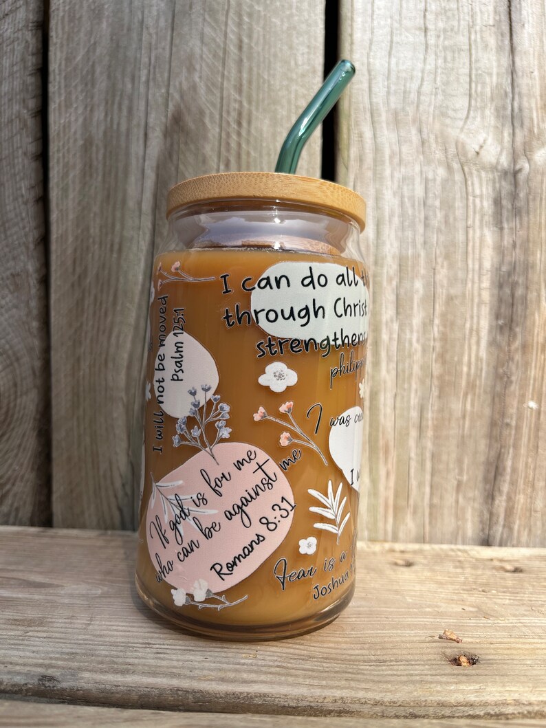 Inspirational Quotes, Women of God, Bible Verses, Libby Glass Cup - Etsy