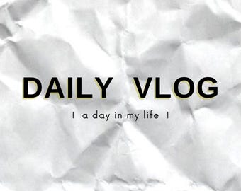 Daily Vlog YouTube Intro Template: Black & White, Customizable (Instant Download)
