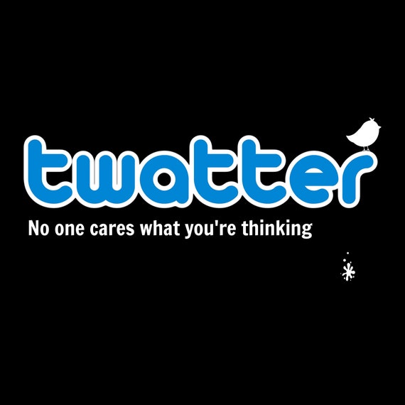 SUNNYDAYZE TWEETER T-SHIRT twitter bird fly logo fun cool art t-shirt