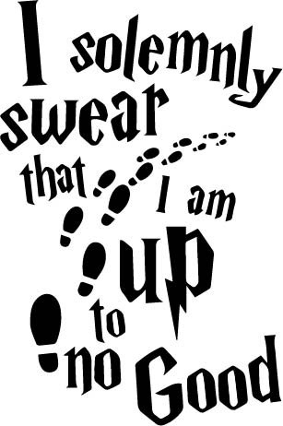 Digital I Solemnly Swear Footprint Download Etsy