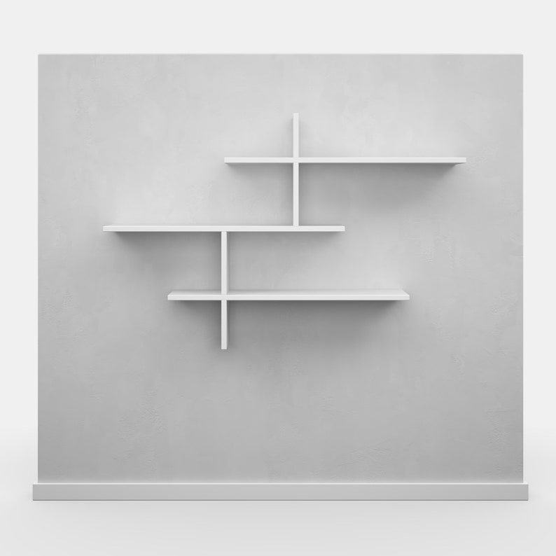 Modern Floating Shelves 3tier Wood Wall Shelf for Living Etsy