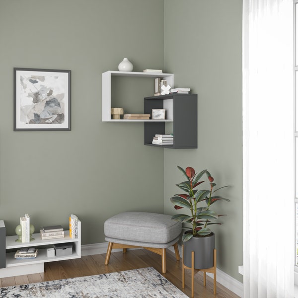 Corner Floating Shelves Etsy