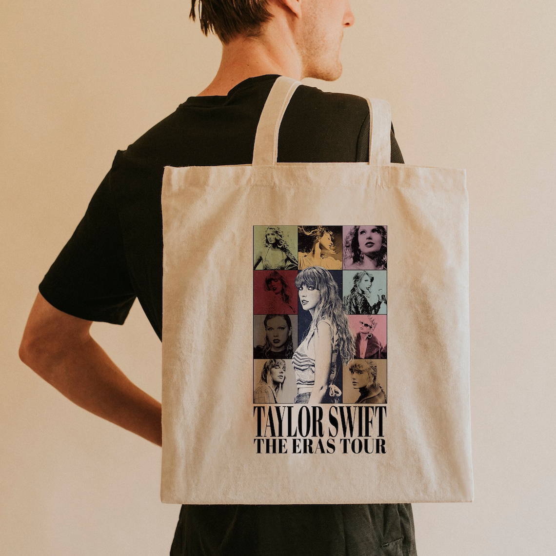 black eras tour tote bag