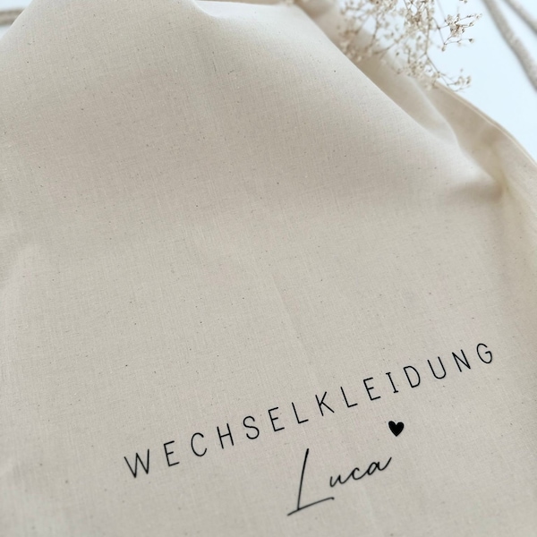 Cari Wechselkleidungsbeutel Tasche Kita Schule Inidviduell Personalisiert Turnbeutel