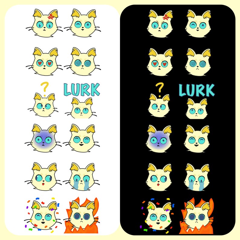 Spiritfarer Cat Emotes for Twitch Daffodil Etsy