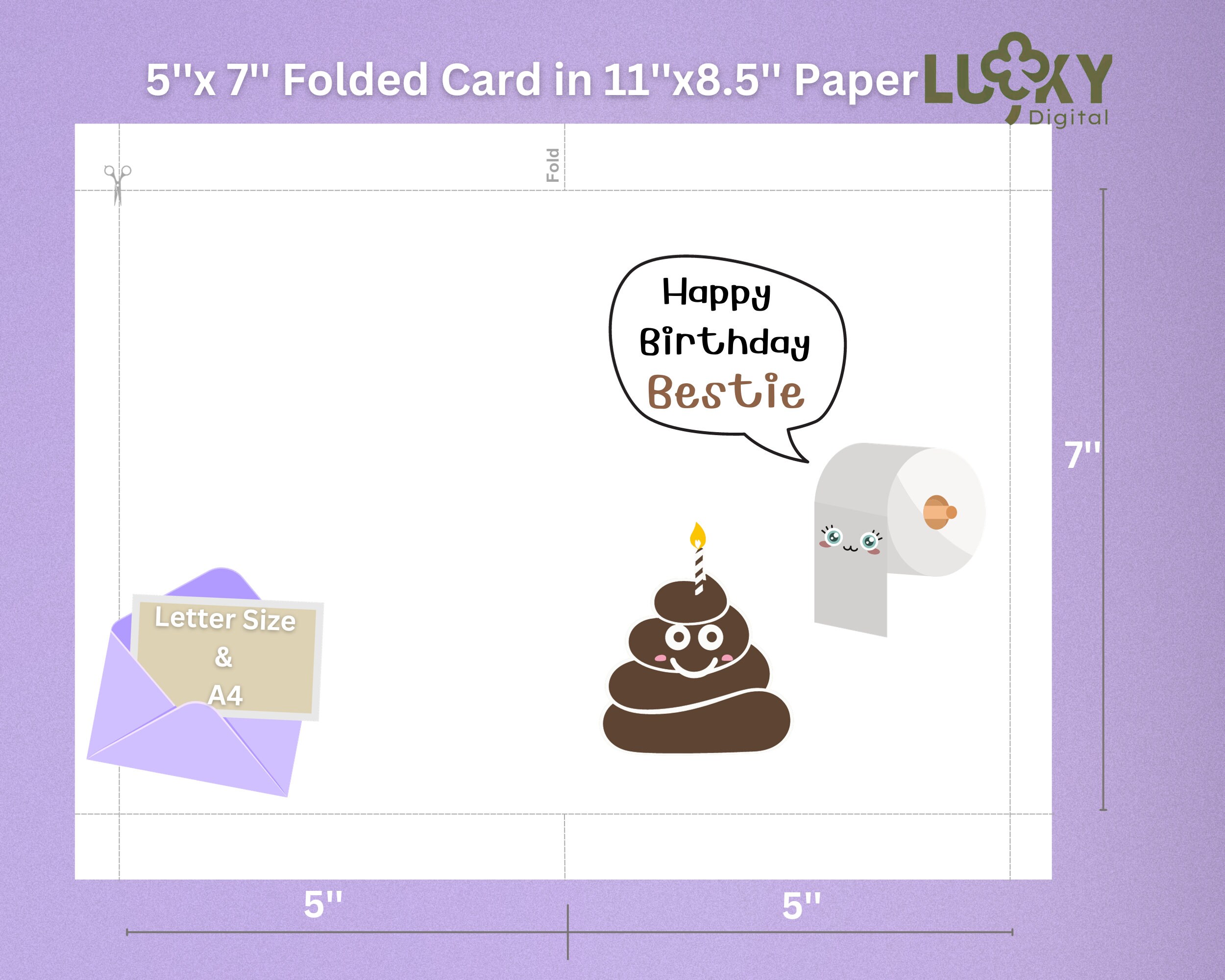 Funny Printable Birthday Card for Friend Instant Download Greeting Card ...