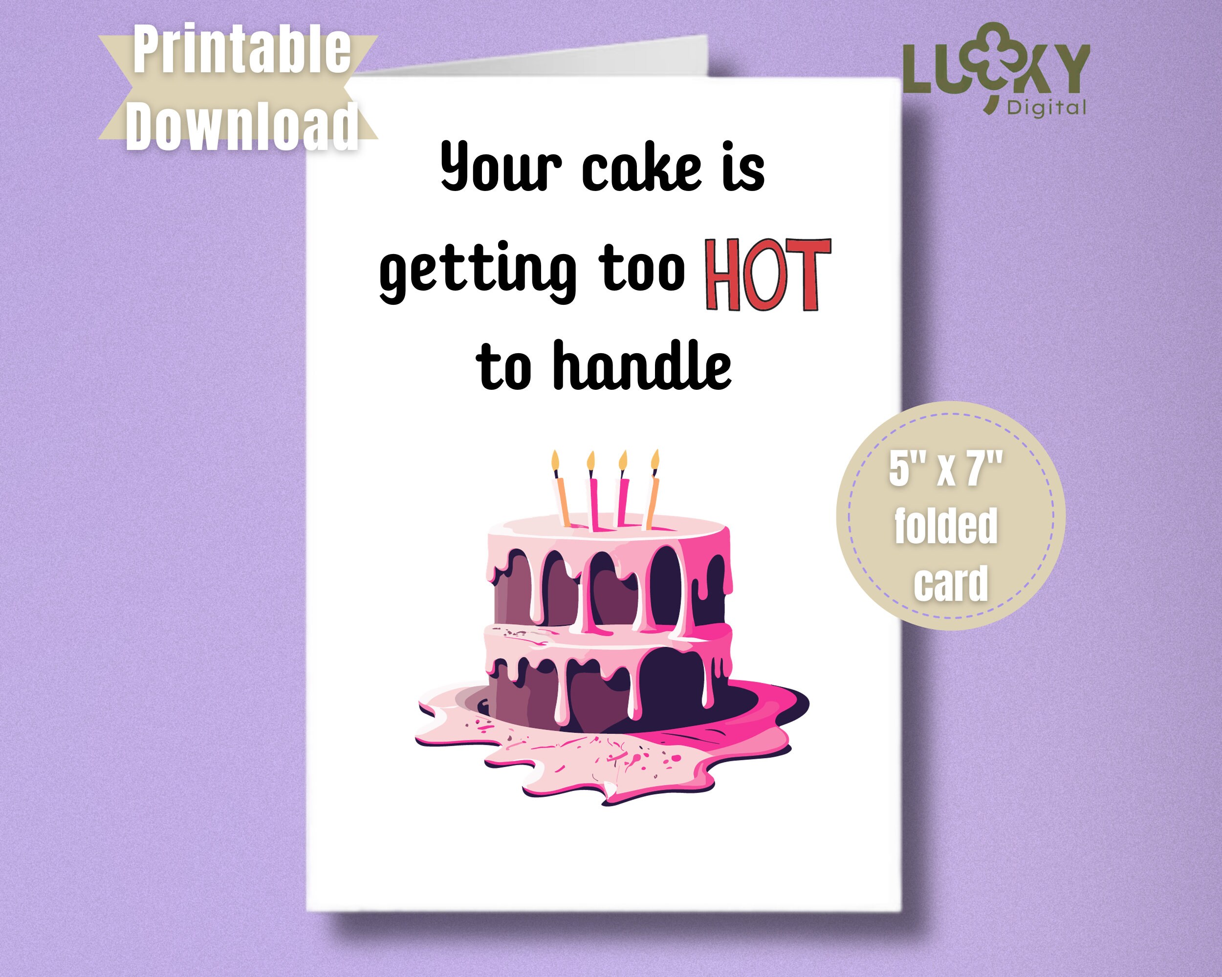 Funny Printable Birthday Card for Friend Printable Greeting Card ...