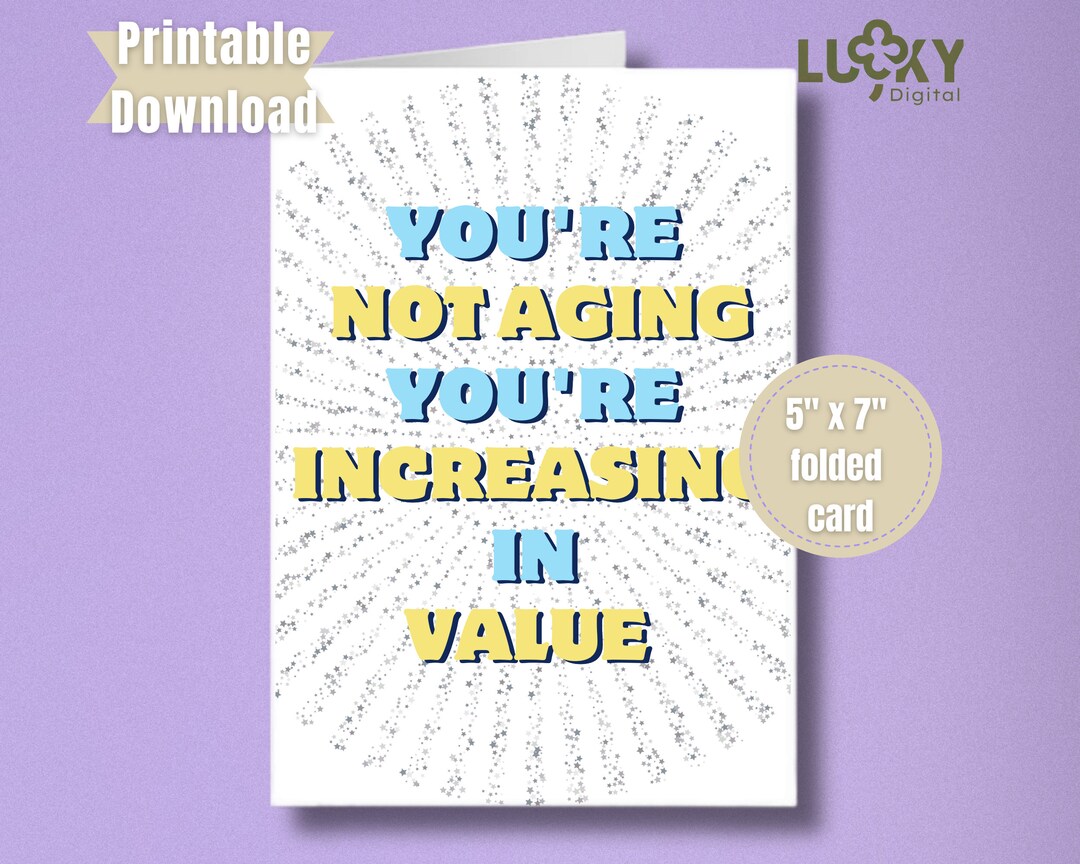 Funny Printable Birthday Card for Friend Printable Greeting Card ...
