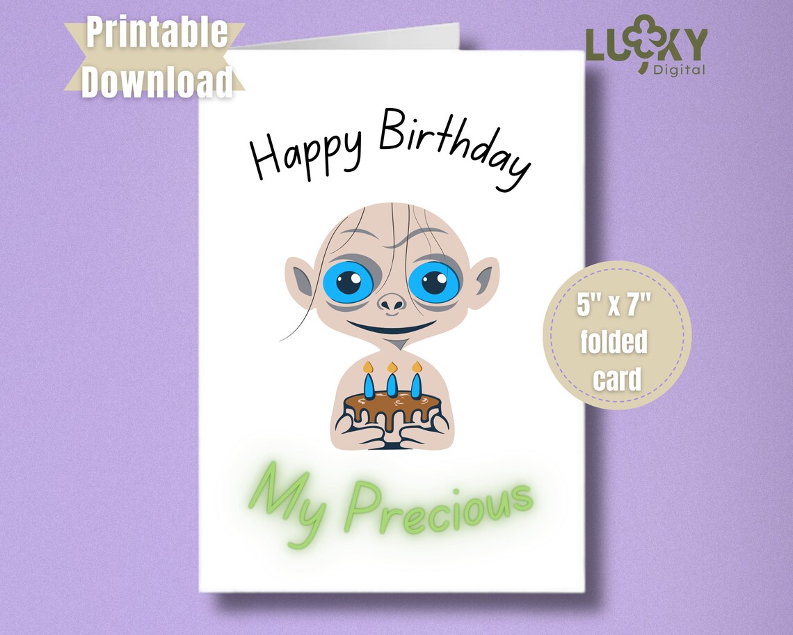 Funny Printable Birthday Card for Friend Instant Download Greeting Card ...