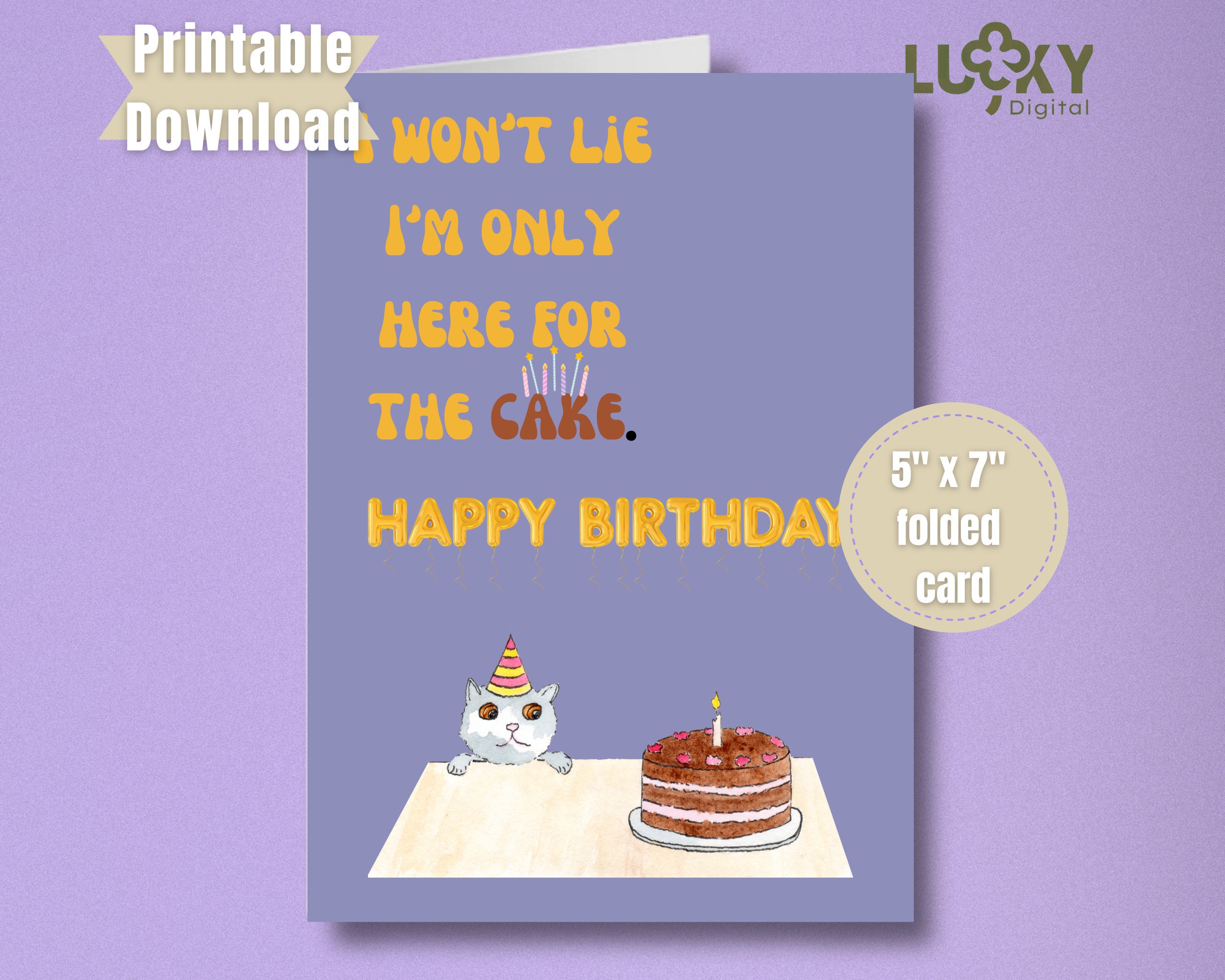 Funny Printable Birthday Card for Friend Printable Greeting - Etsy