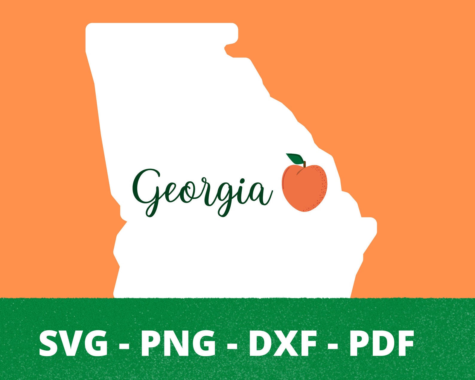 GA Peach SVG File Png Dxf Png Digital Download Etsy