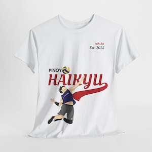 Pinoy Haikyu Volleyball Tee, Unisex Heavy Cotton Shirt, Sports Fan Apparel, Gift for Athletes, HAIKYU Anime Merch