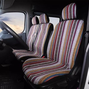 Protective covers in a boho look for driver's seat and double seat T4 / T5 / T6 / Ducato / Sprinter seat bench Womo Vanlife seat covers