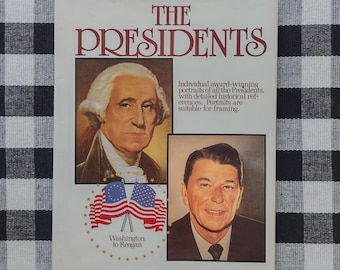 Vintage 1984 The Presidents Portraits Oversized Book Dust Jacket Condition, Sam J Patrick Art
