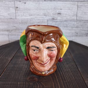 Vintage Mid Century Royal Doulton Porcelain Jester Face Toby Jug Creamer Mug England/Vintage Character Collector Toby Jug/Vintage Dishware