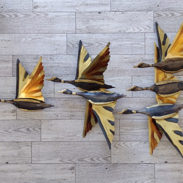 Metal Art Geese Etsy