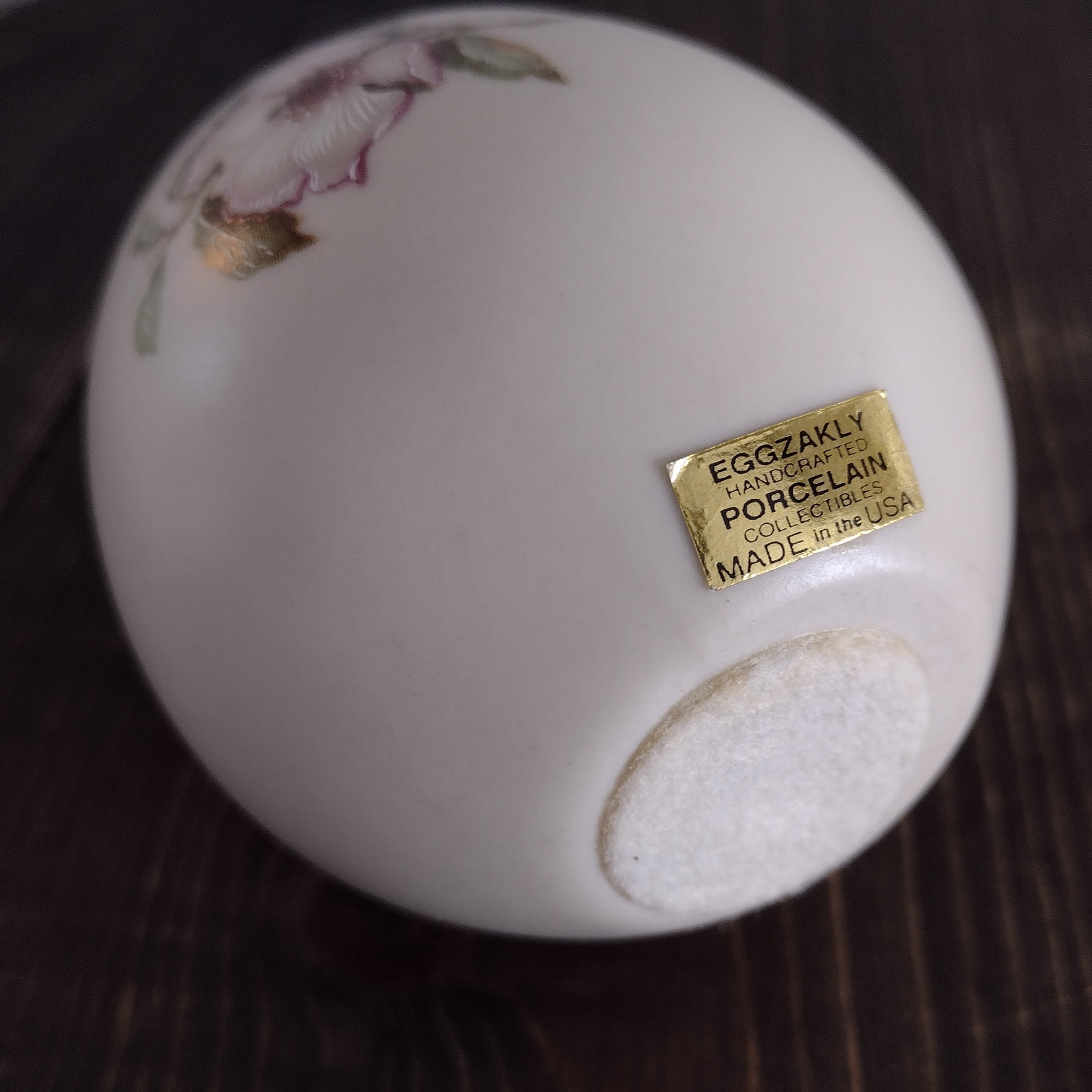 Vintage Handcrafted Porcelain Floral Egg by Eggzakly/vintage