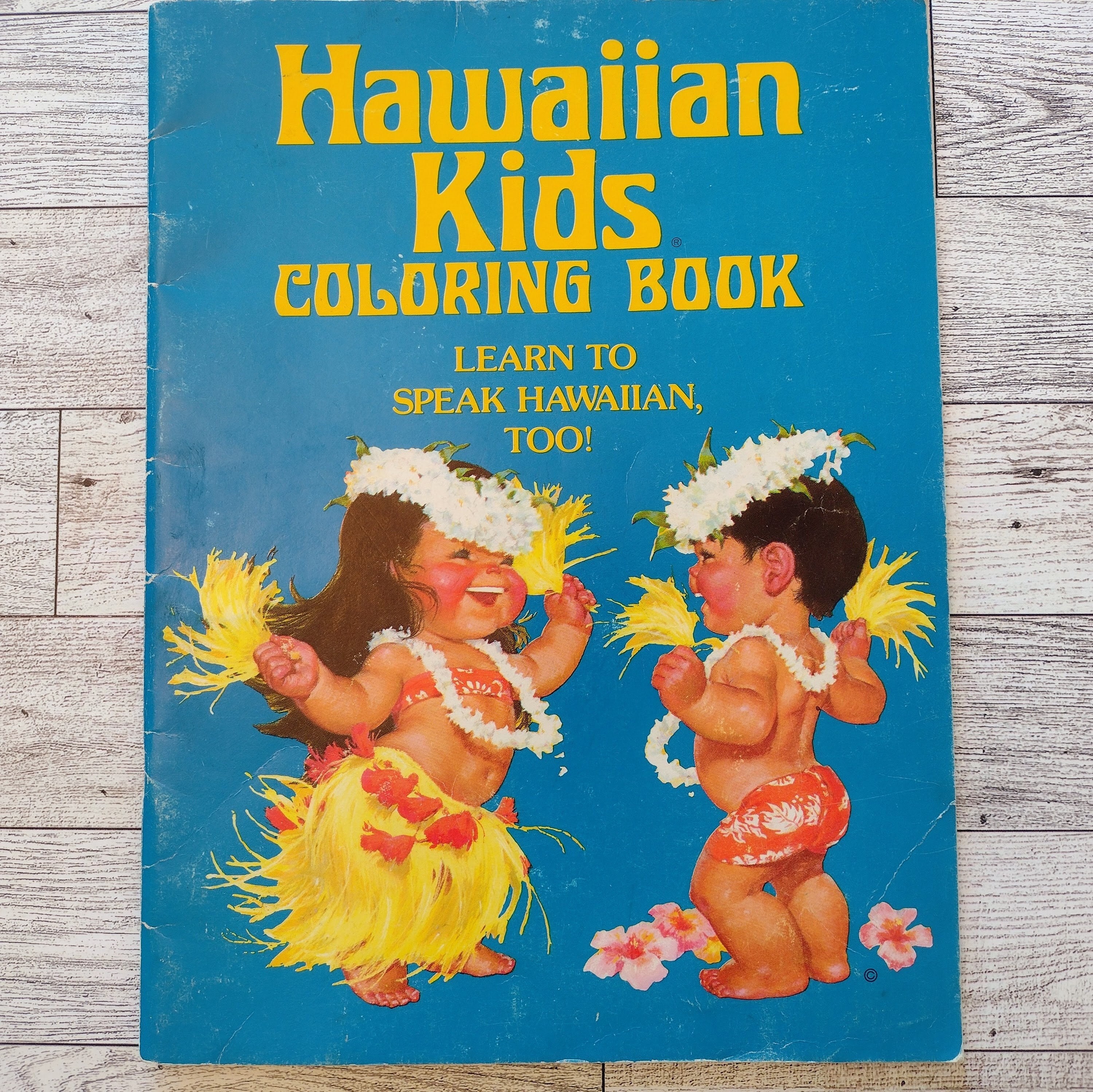 Lot of 4 Vintage Polynesian Hawaii Kids Coloring Books Tongg Pub