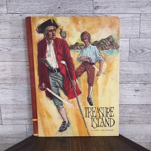 Vintage 1968 Large Educator Classic Library “Treasure Island” by Robert Louis Stevenson Hardback/Vintage Classic Children’s Treasure Book